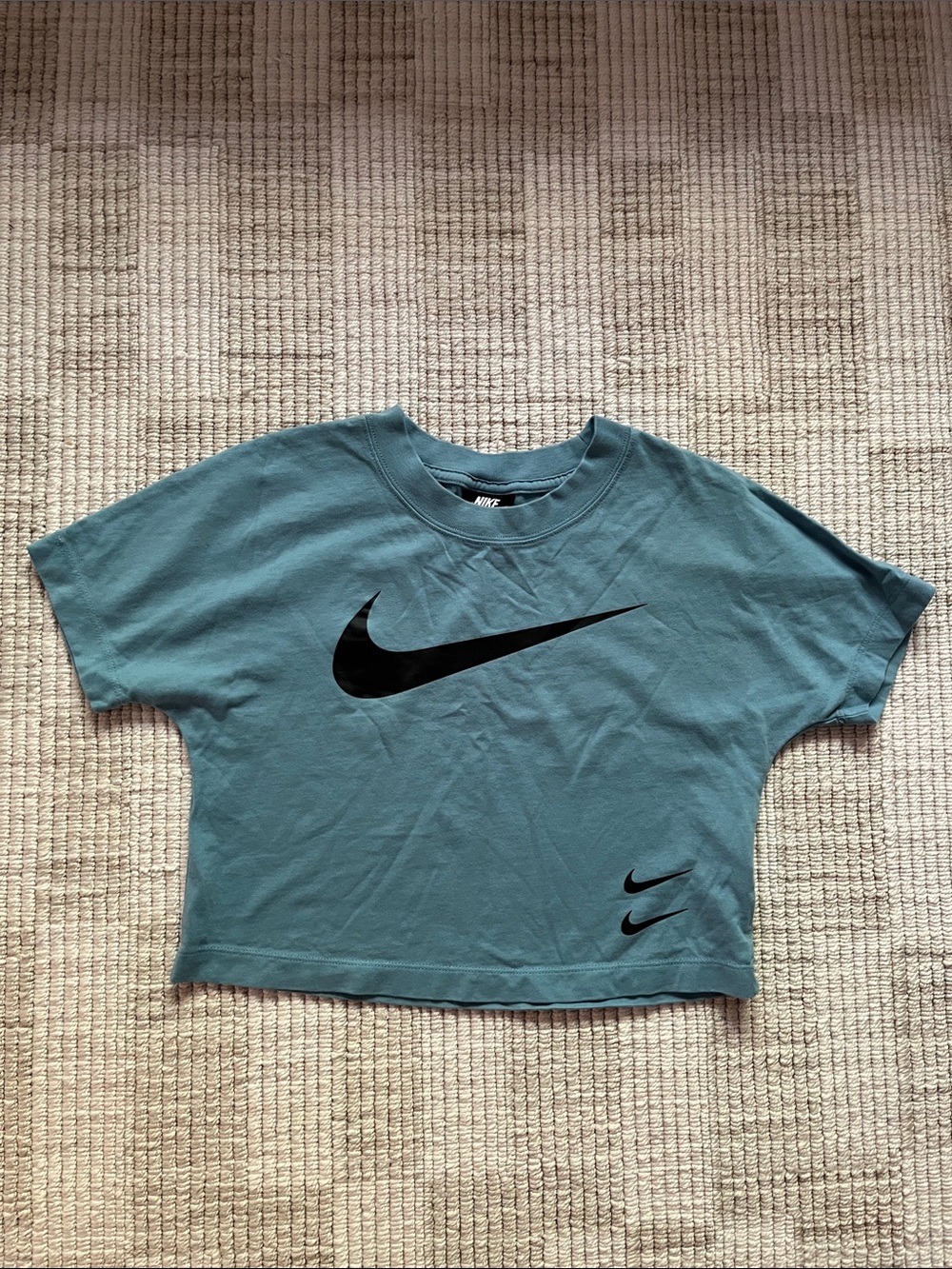 Nike Slate Blue Cropped Logo Tee